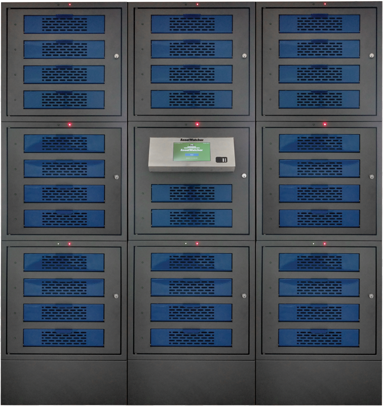 Depozit s 34 moduly a displejem